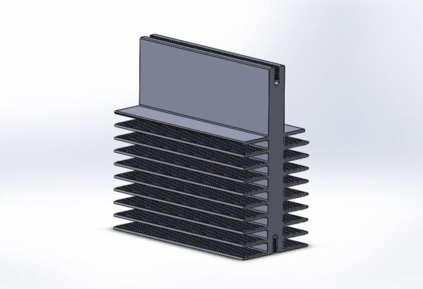 1281 AS 40mm wide Extruded heatsinks for lock-in retaining spring SK 589 2