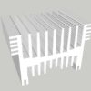 1288 AS 87mm wide Extruded Aluminium Heatsink for PCB Mounting 1