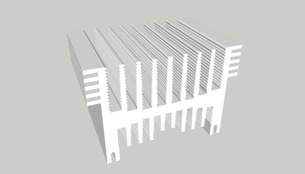 1288 AS 87mm wide Extruded Aluminium Heatsink for PCB Mounting 1