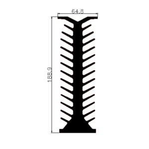 29 AS 64.80mm wide Extruded heatsinks for lock-in retaining spring 1