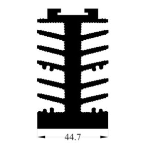 971 ASL 44.70mm wide Extruded heatsinks for lock-in retaining spring SK 187 2